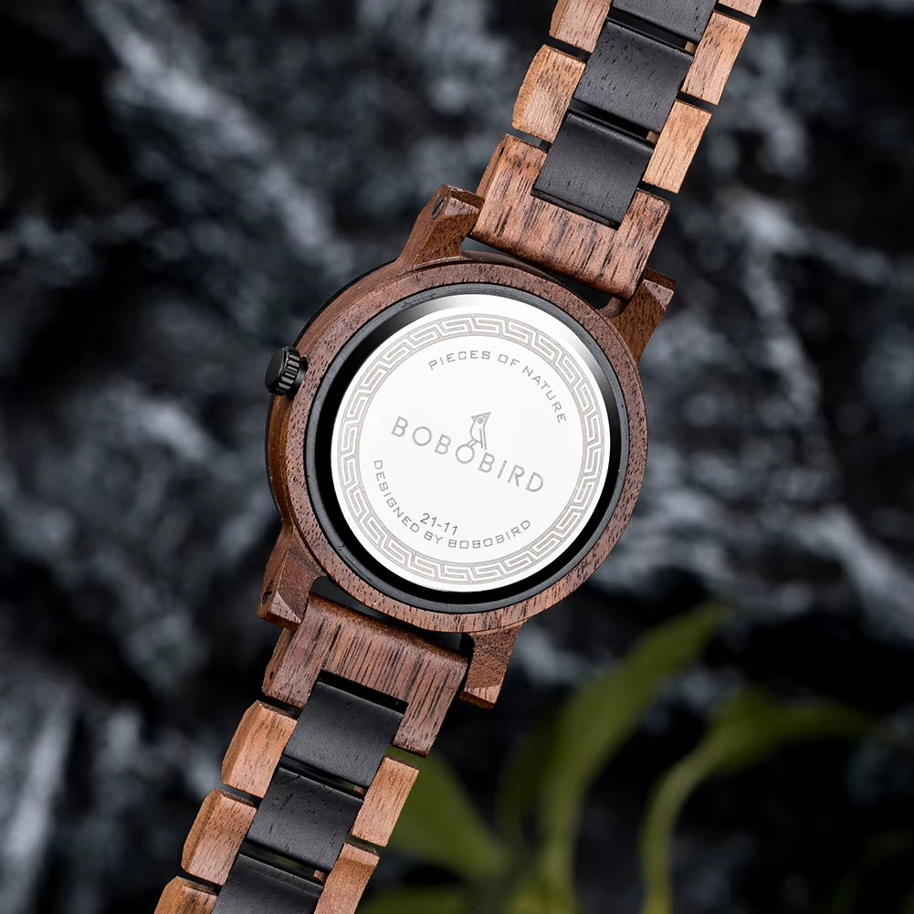 New Design Marble Stone Wooden Watches Men Christmas Gifts Japan Movement Quartz Wristwatches Timepieces Dropshipping