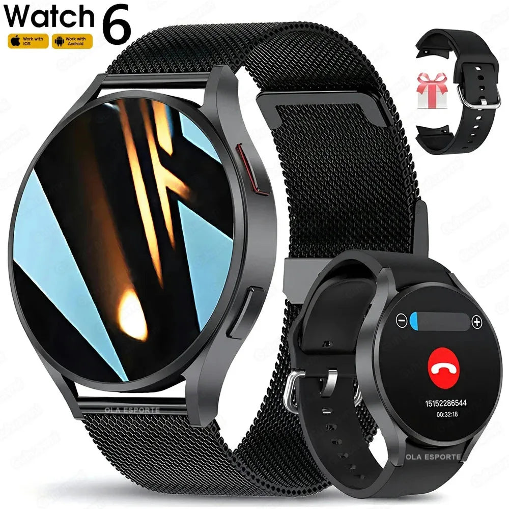 2025 New Bluetooth Call Smart Watch 6 Pro Heart Rate Custom Dials Sport Men Woman Smarthwhatch Health Monitor Smartwatch for Man