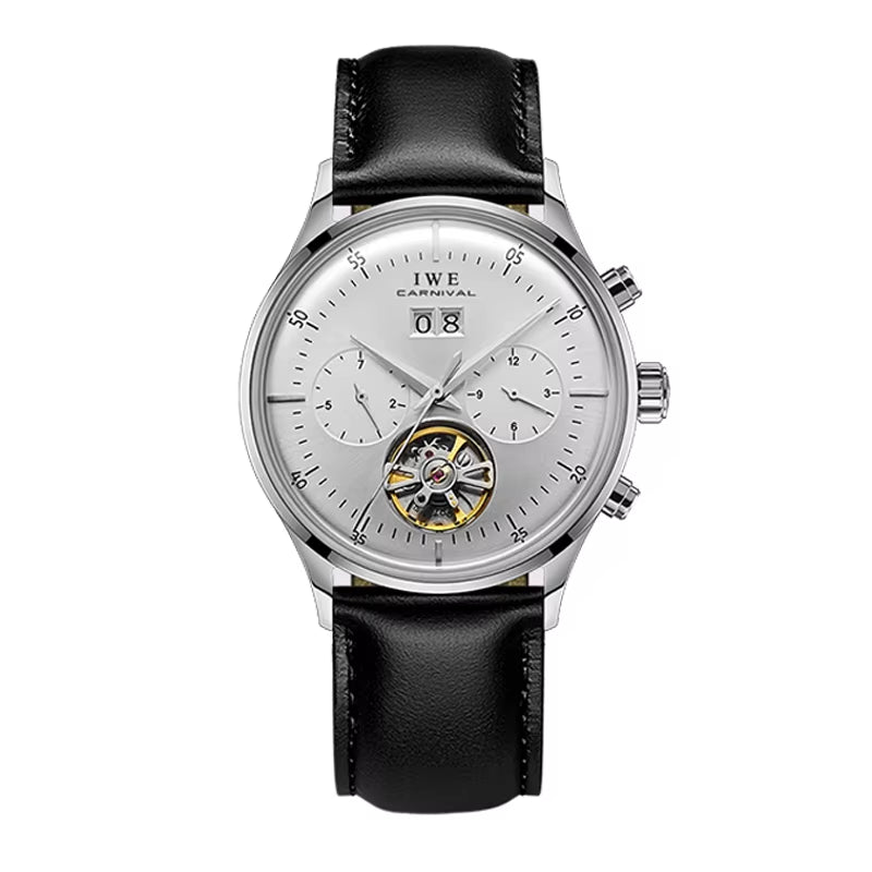 Montre Homme Luxury Brand Watches for Men Automatic Self Winding Mens Watch Leather Date Waterproof Men Mechanical Wristwatches