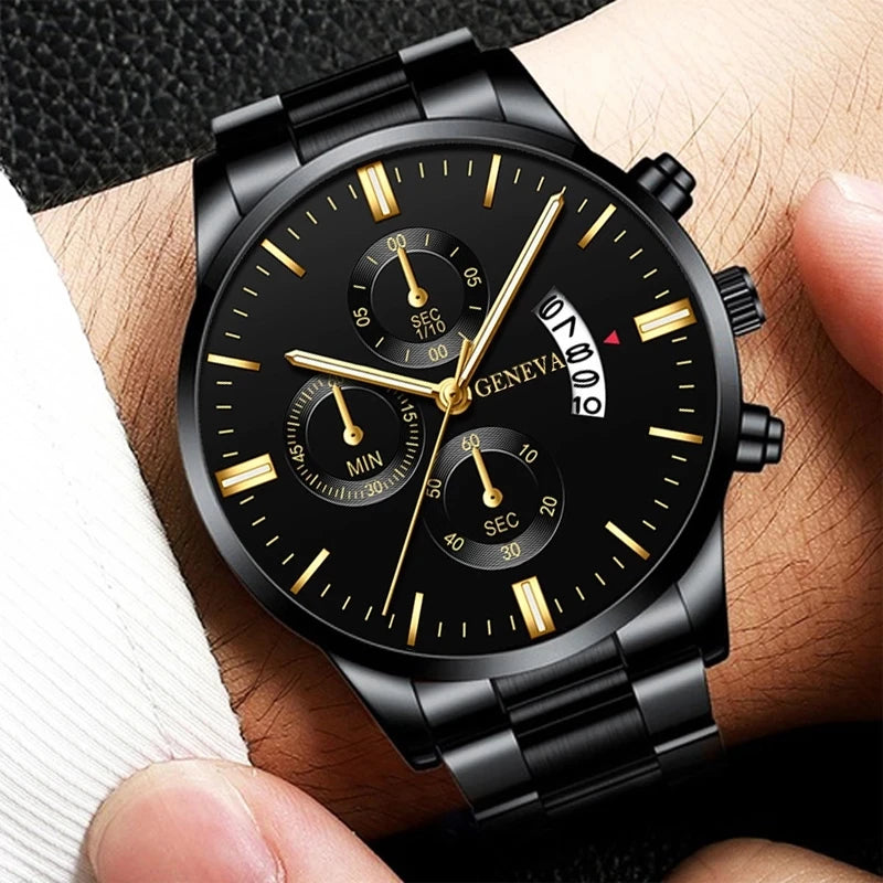 Fashion Men Watch Luxury Calendar Quartz Wrist Watch Mens Business Watches for Man Clock Montre Homme