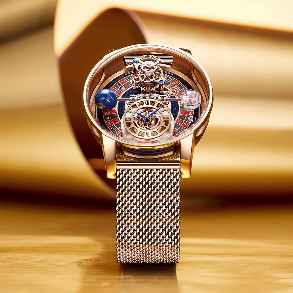 Las Vegas Roulette INDU DESIGN Mens Watches To Brand Luxury Astronomia Quartz Watch Montre Homme