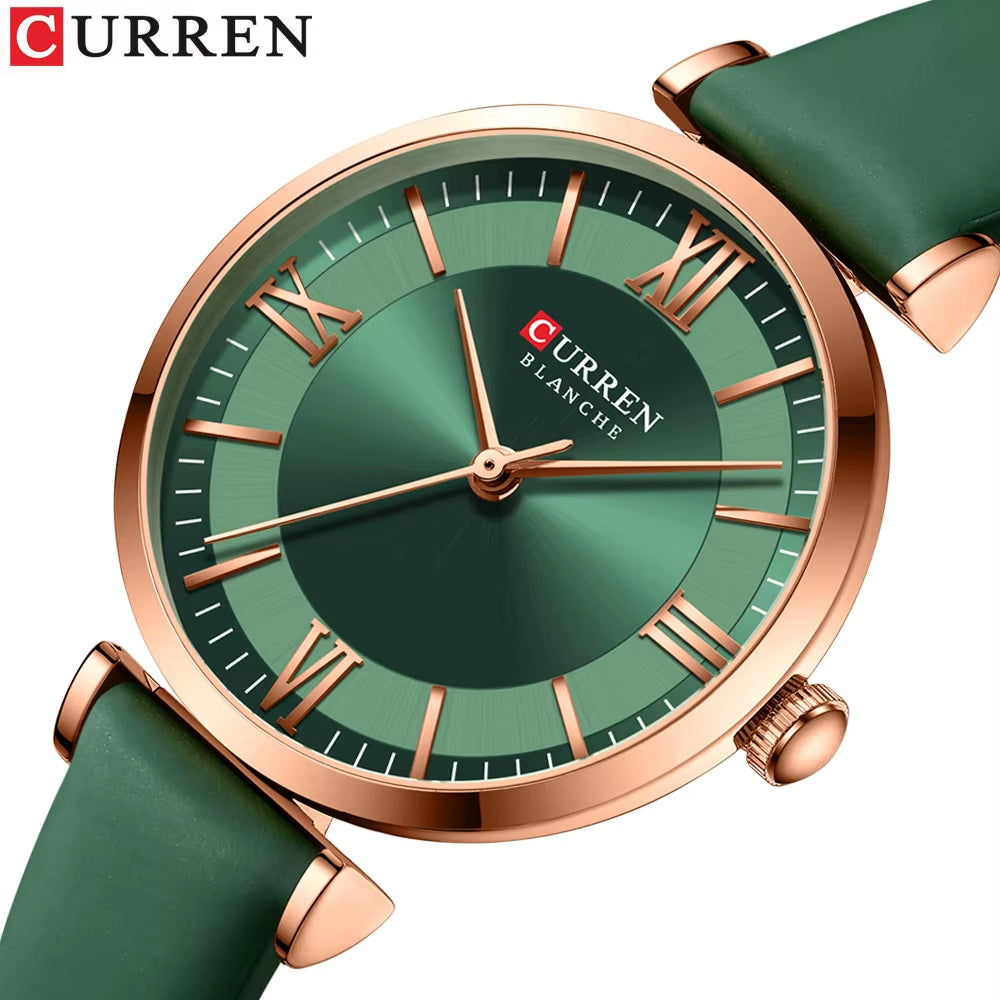 NEW  Watches Women'S Quartz Leather Wrsitwatches Fashionable Classic Clock with Box