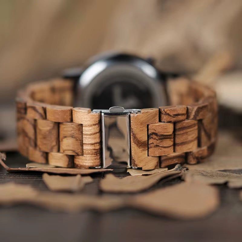 Wood Digital Watch Men Erkek Kol Saati Night Vision Wooden Watches LED Time Display Relogio Masculino in Wood Gift Box