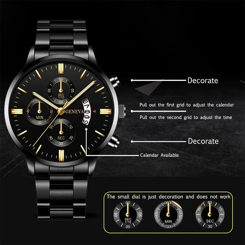 Fashion Men Watch Luxury Calendar Quartz Wrist Watch Mens Business Watches for Man Clock Montre Homme