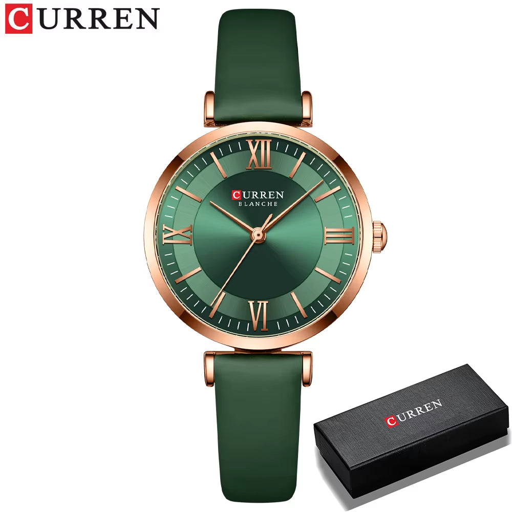 NEW  Watches Women'S Quartz Leather Wrsitwatches Fashionable Classic Clock with Box