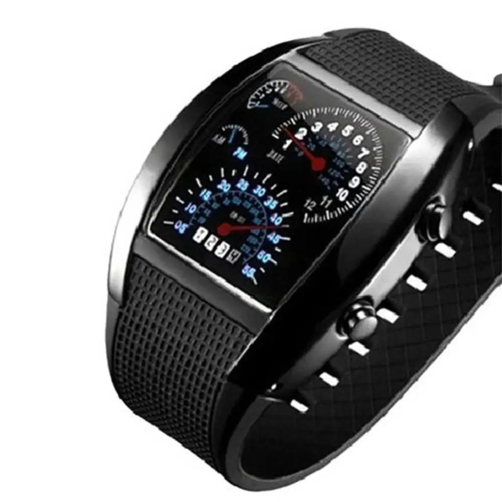 HOT Sales！！！New Arrival Fashion Men Women LED Digital Dashboard Pattern Dial Sport Wrist Watch Gift