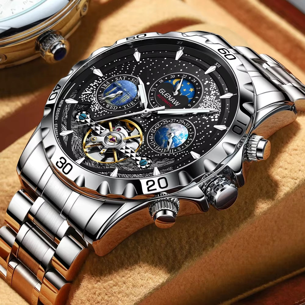 Design Mens Watches Top Brand Luxury Fashion Business Automatic Watch Men'S Waterproof Mechanical Watch Montre Homme