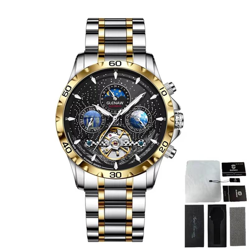 Design Mens Watches Top Brand Luxury Fashion Business Automatic Watch Men'S Waterproof Mechanical Watch Montre Homme