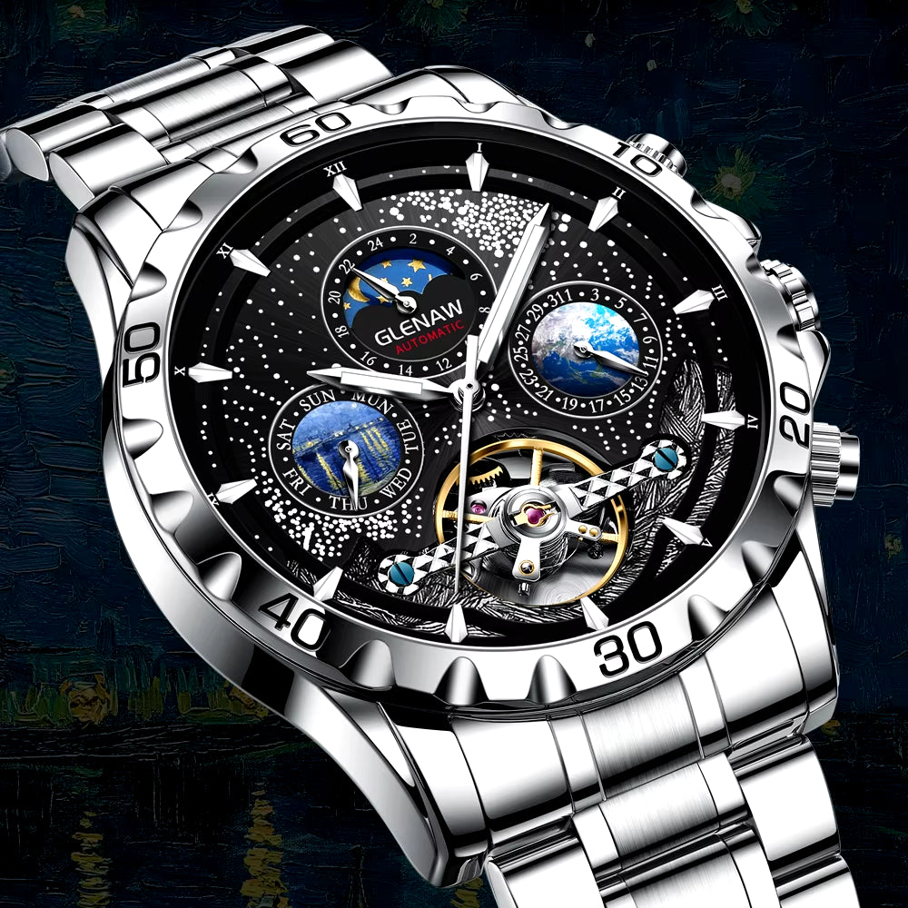 Design Mens Watches Top Brand Luxury Fashion Business Automatic Watch Men'S Waterproof Mechanical Watch Montre Homme